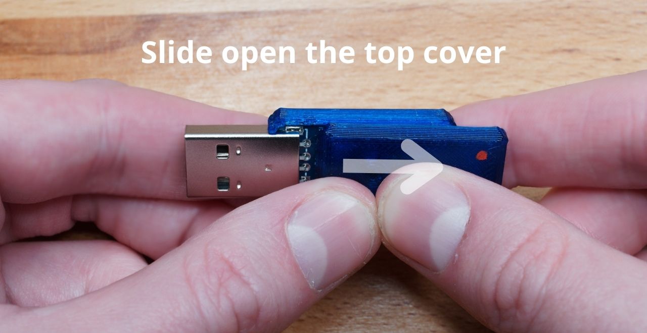 Slide open top cover